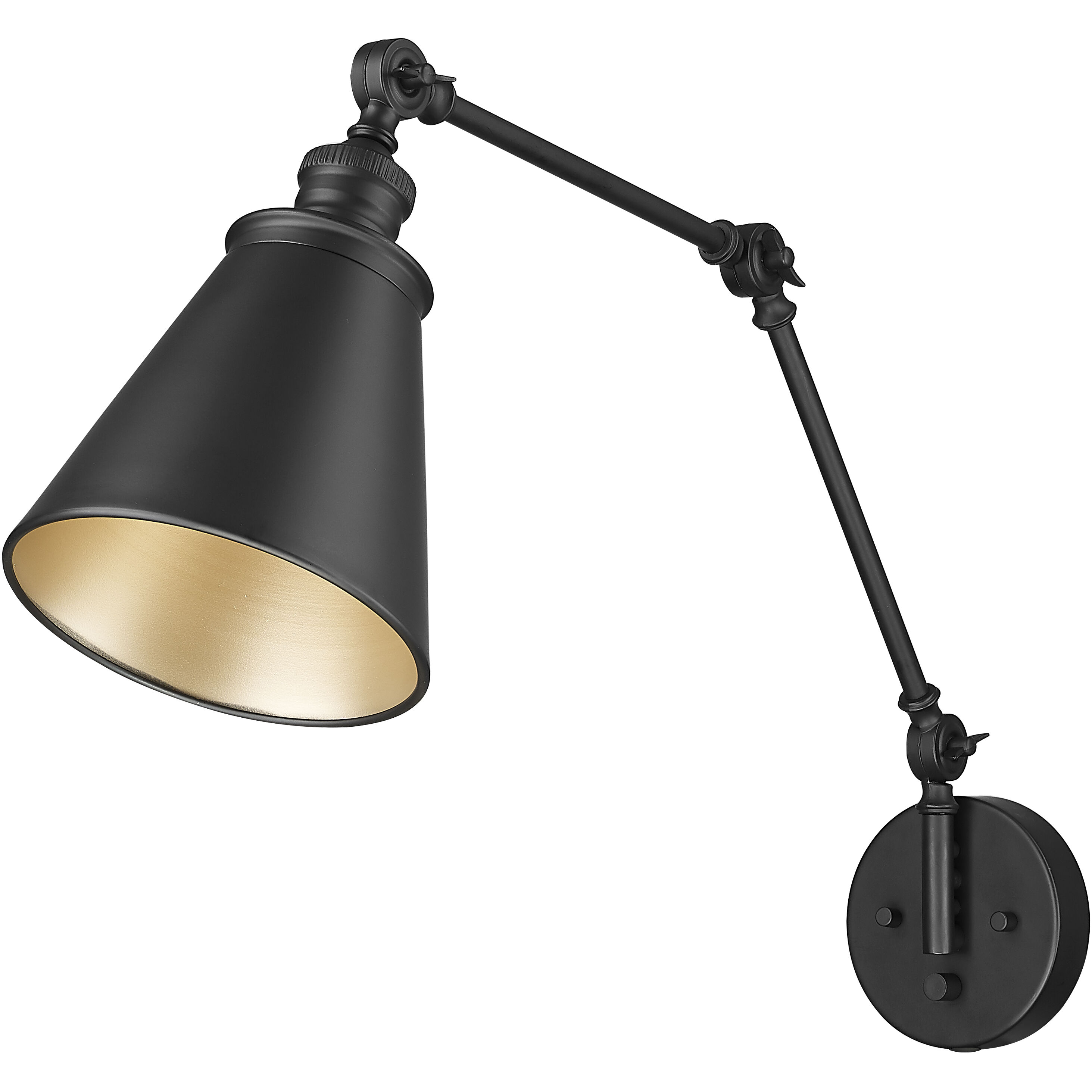 Evonne 24 inch 60.00 watt Matte Black Swing Arm Sconce Wall Light
